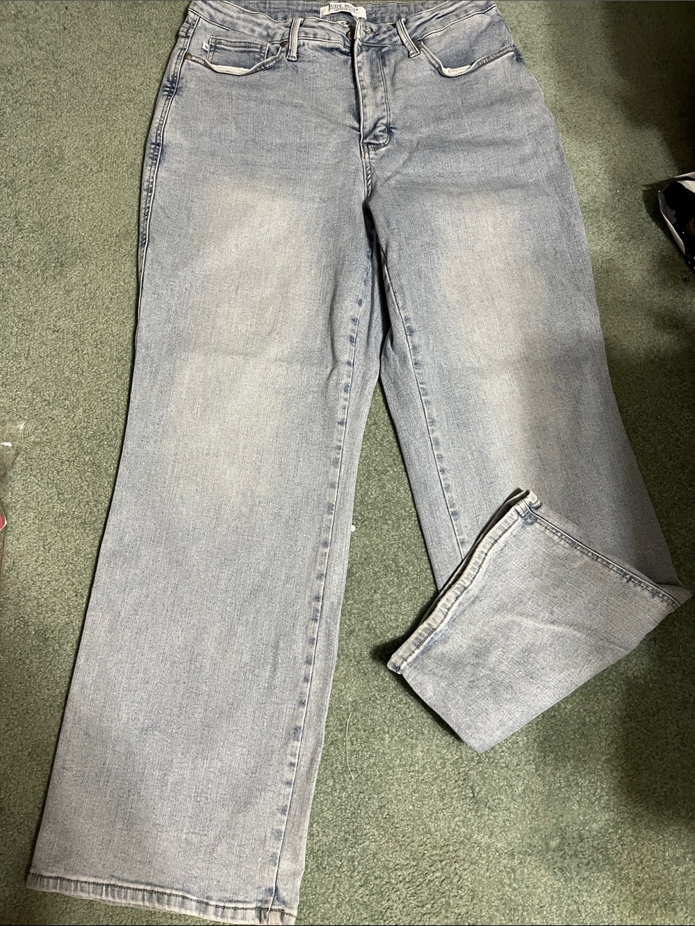 Judy Blue Pale Blue Wide Leg Flare Jeans